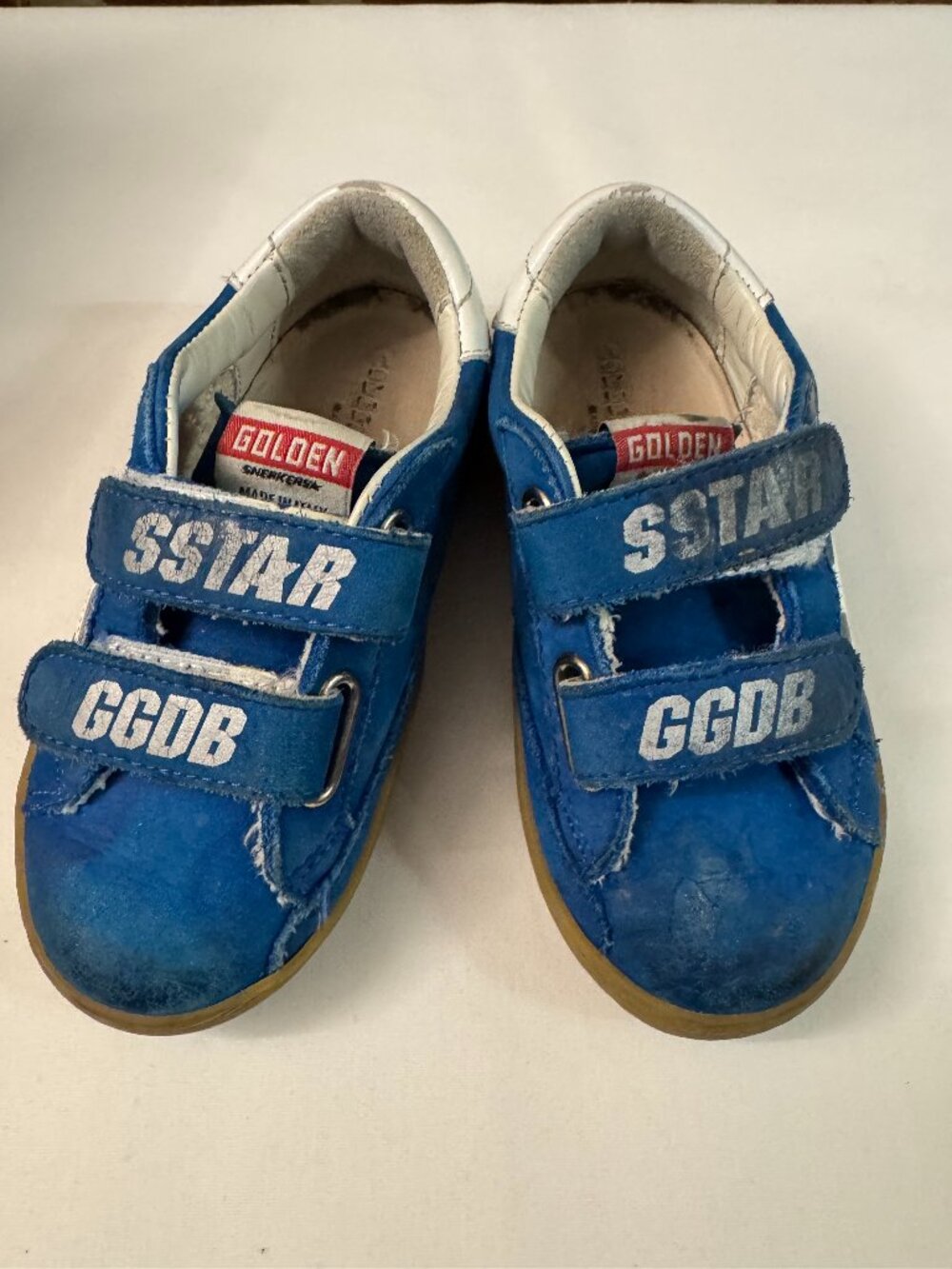 Golden Goose Old Star Blue Boys Leather Sneakers size 23